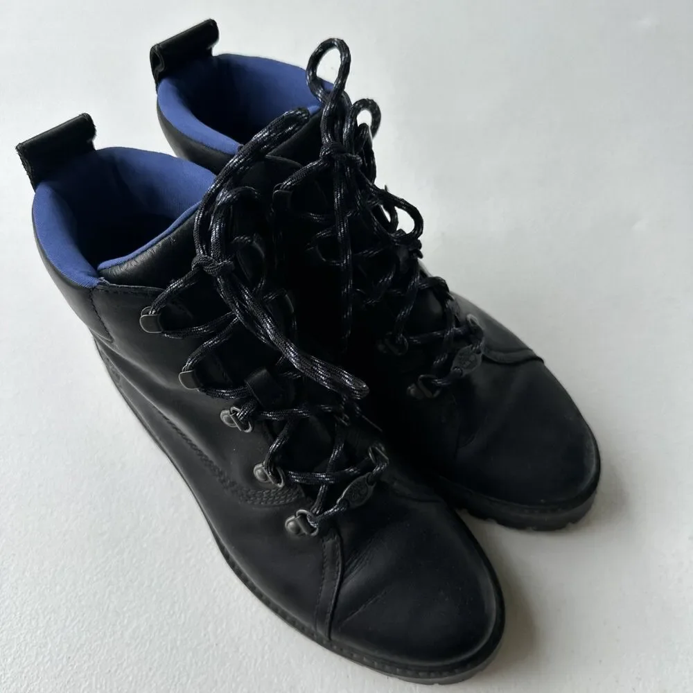 Timberland Courmayeur Valley Boots Women Lace up Boots Shoes A1SA1 Size 8 Black